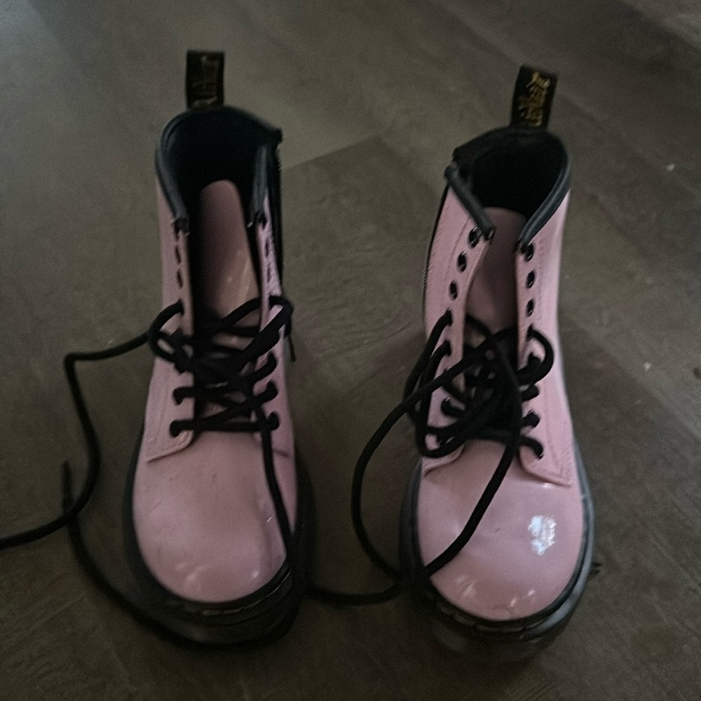 Dr Martens pink patten leather 12C